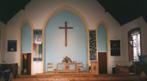 View of front of church